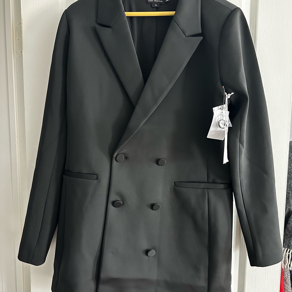 Black Double-Breasted Blazer